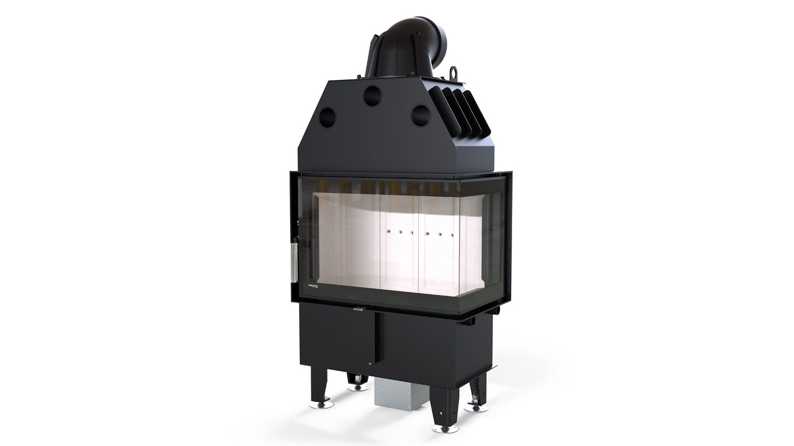 Zestaw kominek powietrzny stalowy KRATKI LUCY Prawy BLACK 14 kW Ø 200 z akcesoriami imageoferta46219201080 - Zestaw kominek powietrzny stalowy KRATKI LUCY Prawy BLACK 14 kW Ø 200 z akcesoriami